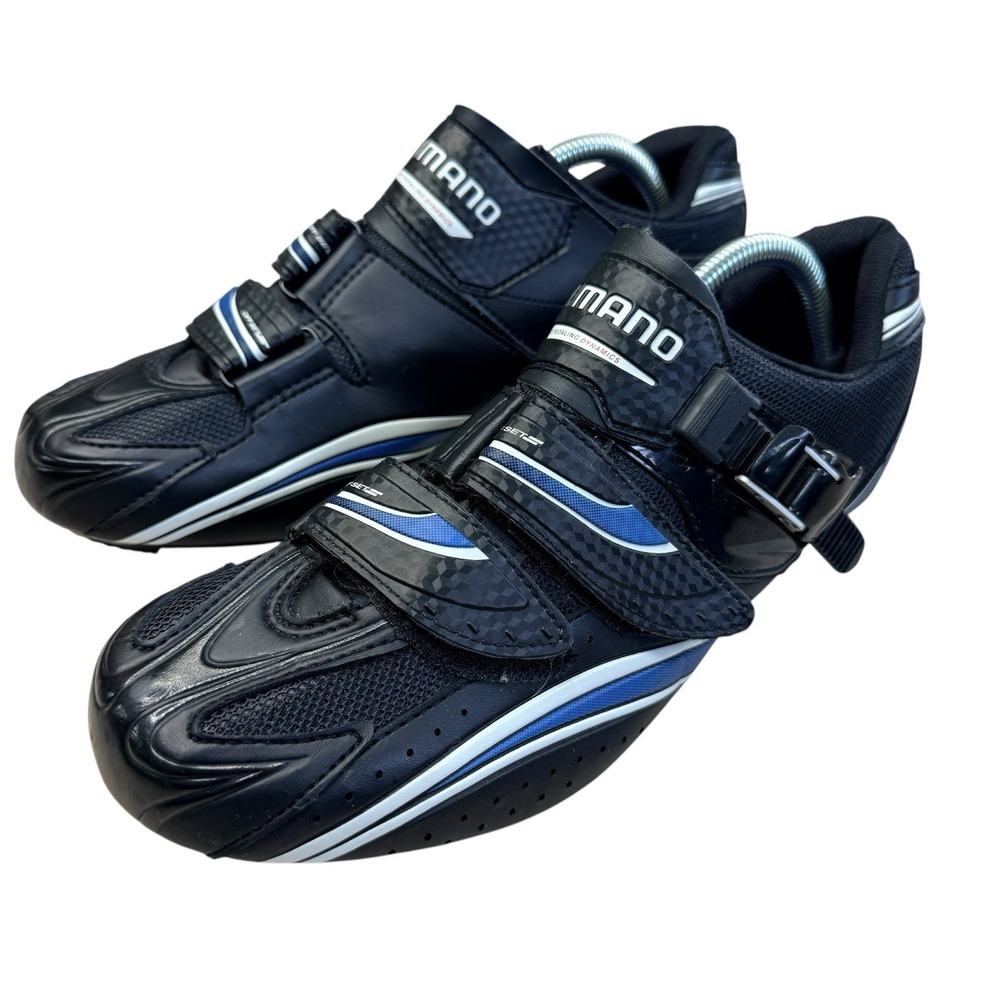 Shimano SH-R087 Road Cycling Shoes Mens EU 45 US 10.5 Black 3 Bolt Cleats